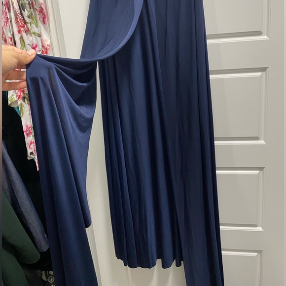Floor length navy infinity dress with bandeau - Picture 2 of 6